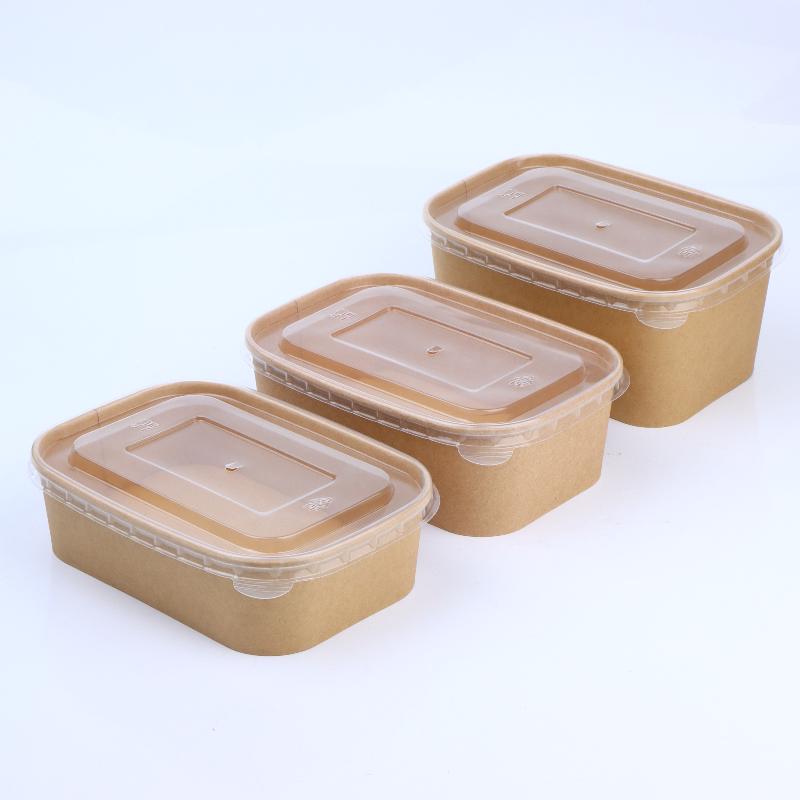 Meal Prep Bowl - 10 Buah Wadah Makanan Kertas Kraft