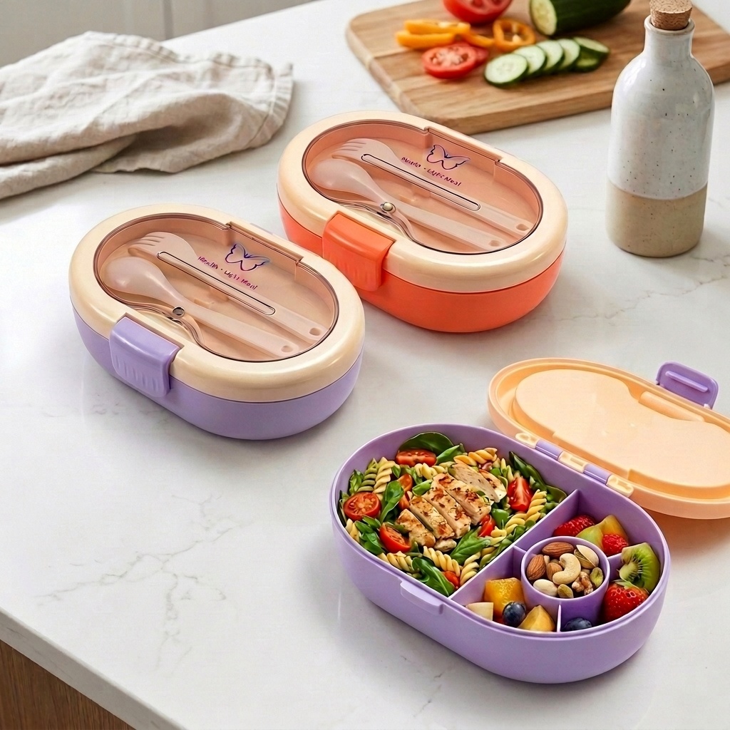 Meal Prep Or Prep Meal - Kotak Makan Bento Plastik Anti Bocor