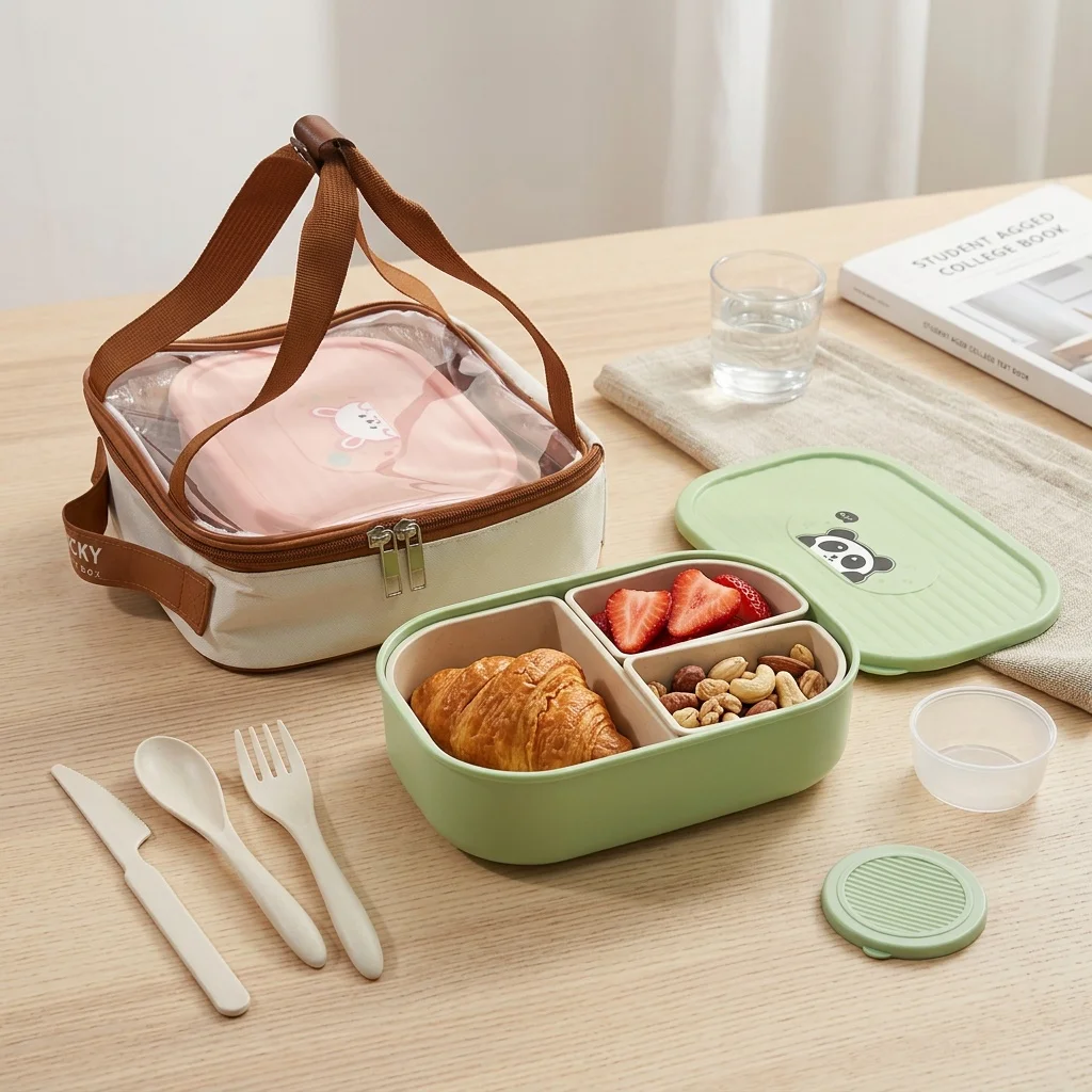 Meal Prep Or Prep Meal - Kotak Bekal Anak dengan Tutup, 3