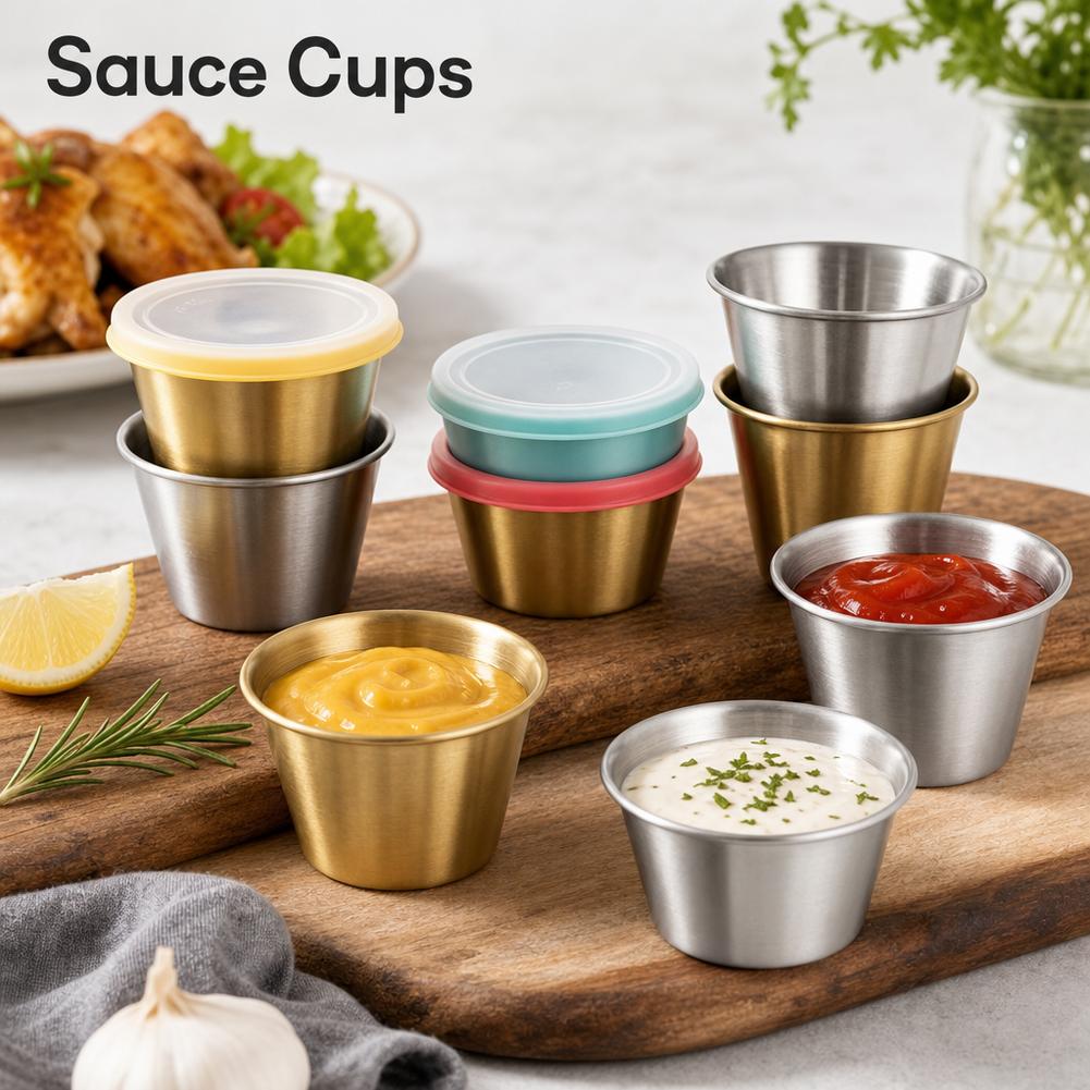 Cangkir Saus Stainless Steel,  - Sauce Dipping Cup ulasan dan harga