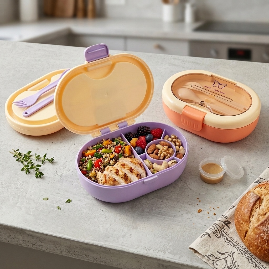 Kotak Makan Bento Plastik Anti - Meal Prep Or Prep Meal ulasan dan harga