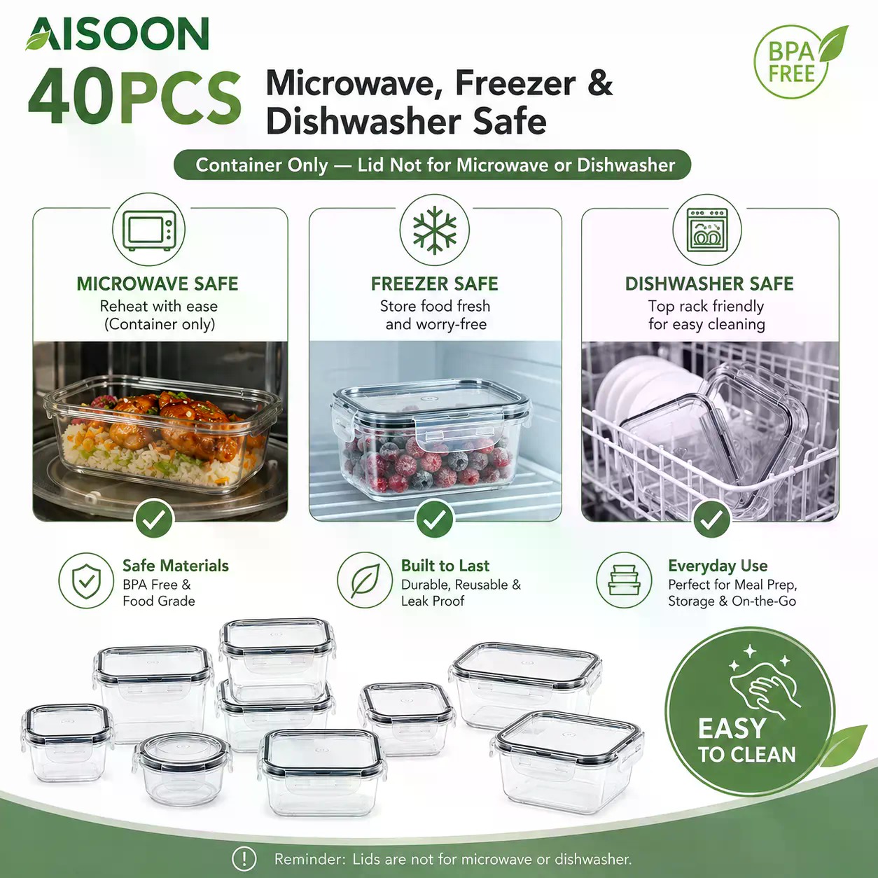 40 PCS Set Wadah Penyimpanan M - Meal Prep Bowl ulasan dan harga