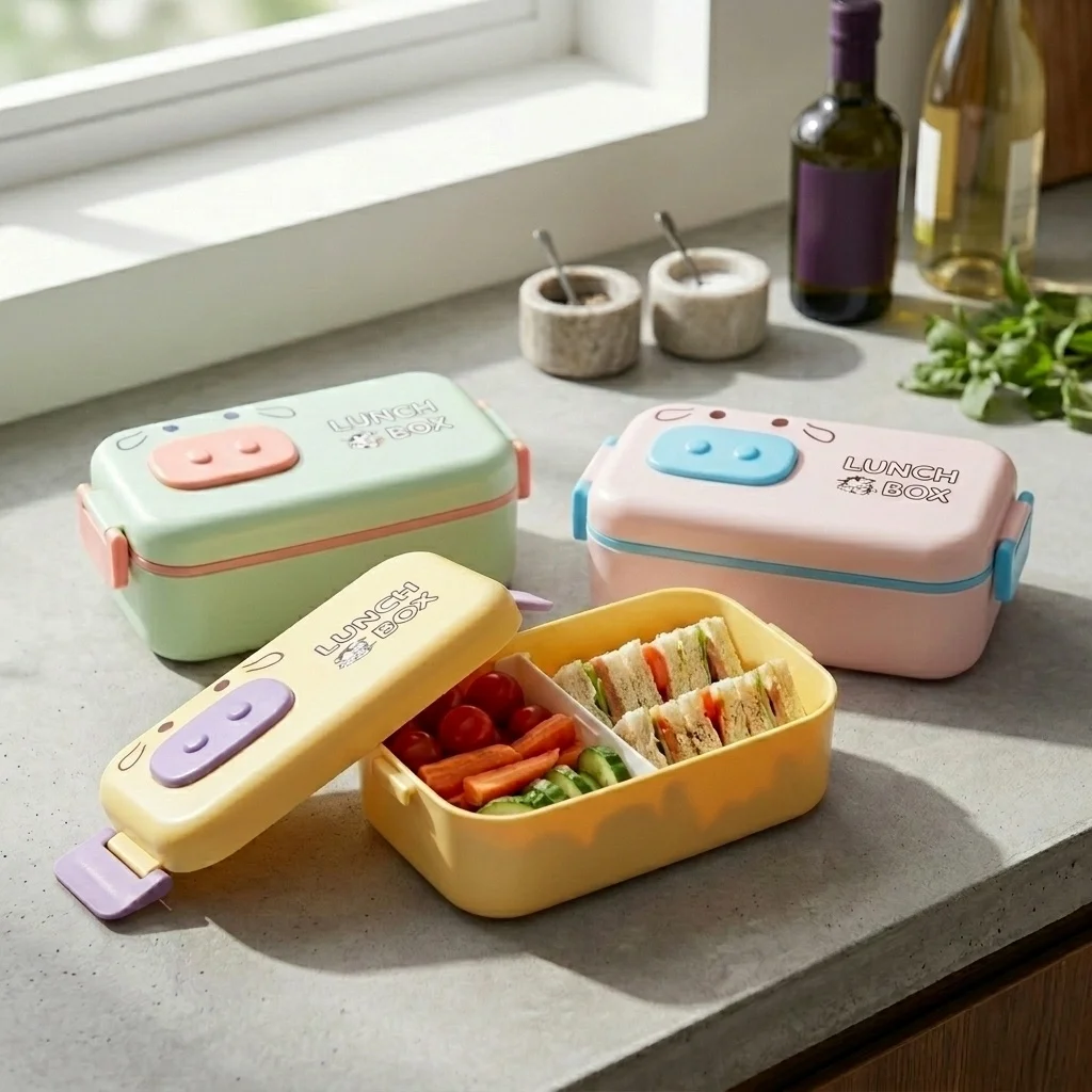 Kotak Bento Plastik yang Aman  - Meal Prep Or Prep Meal ulasan dan harga