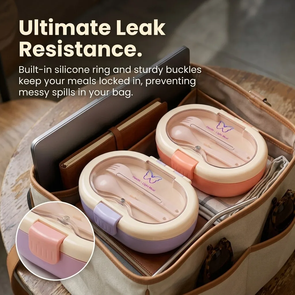 Kotak Bento Plastik dengan Sek - Meal Prep Or Prep Meal ulasan dan harga