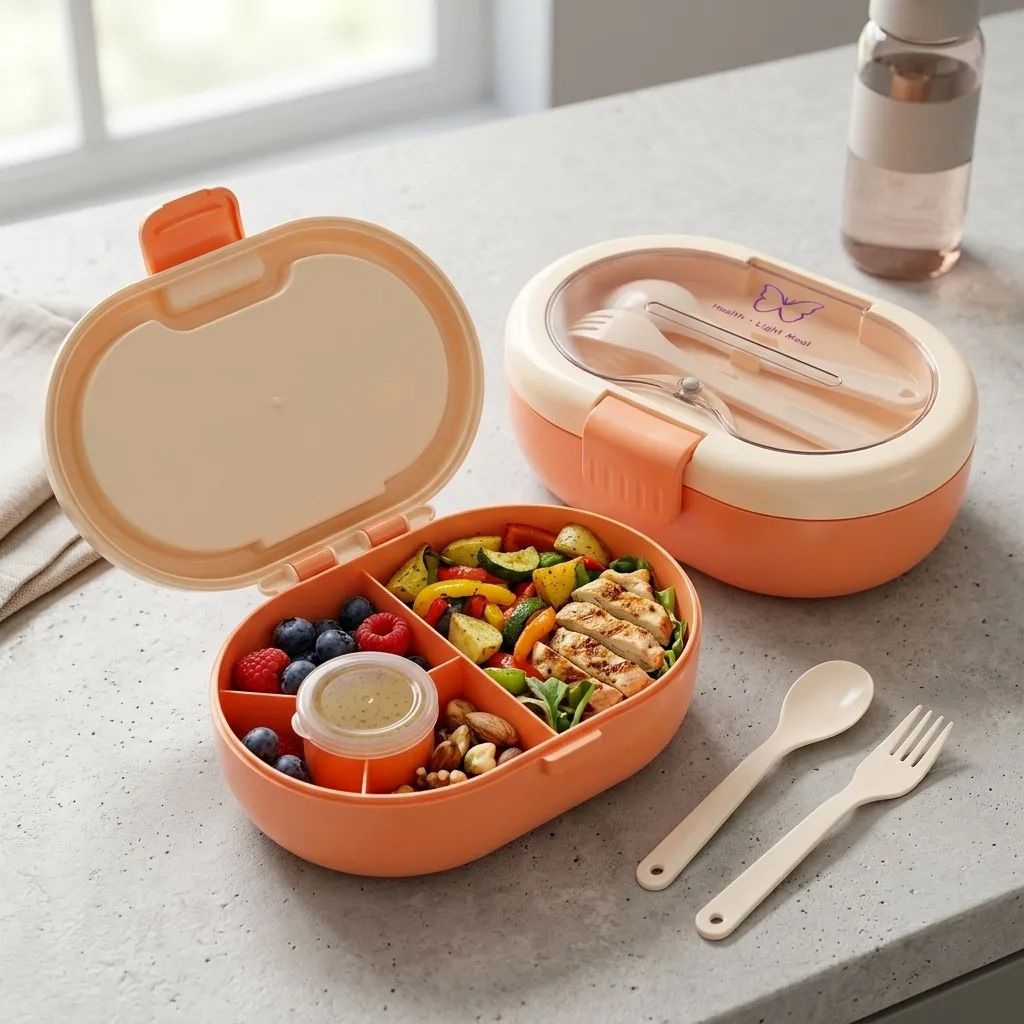 Kotak Bekal Bento Plastik deng - Meal Prep Or Prep Meal ulasan dan harga