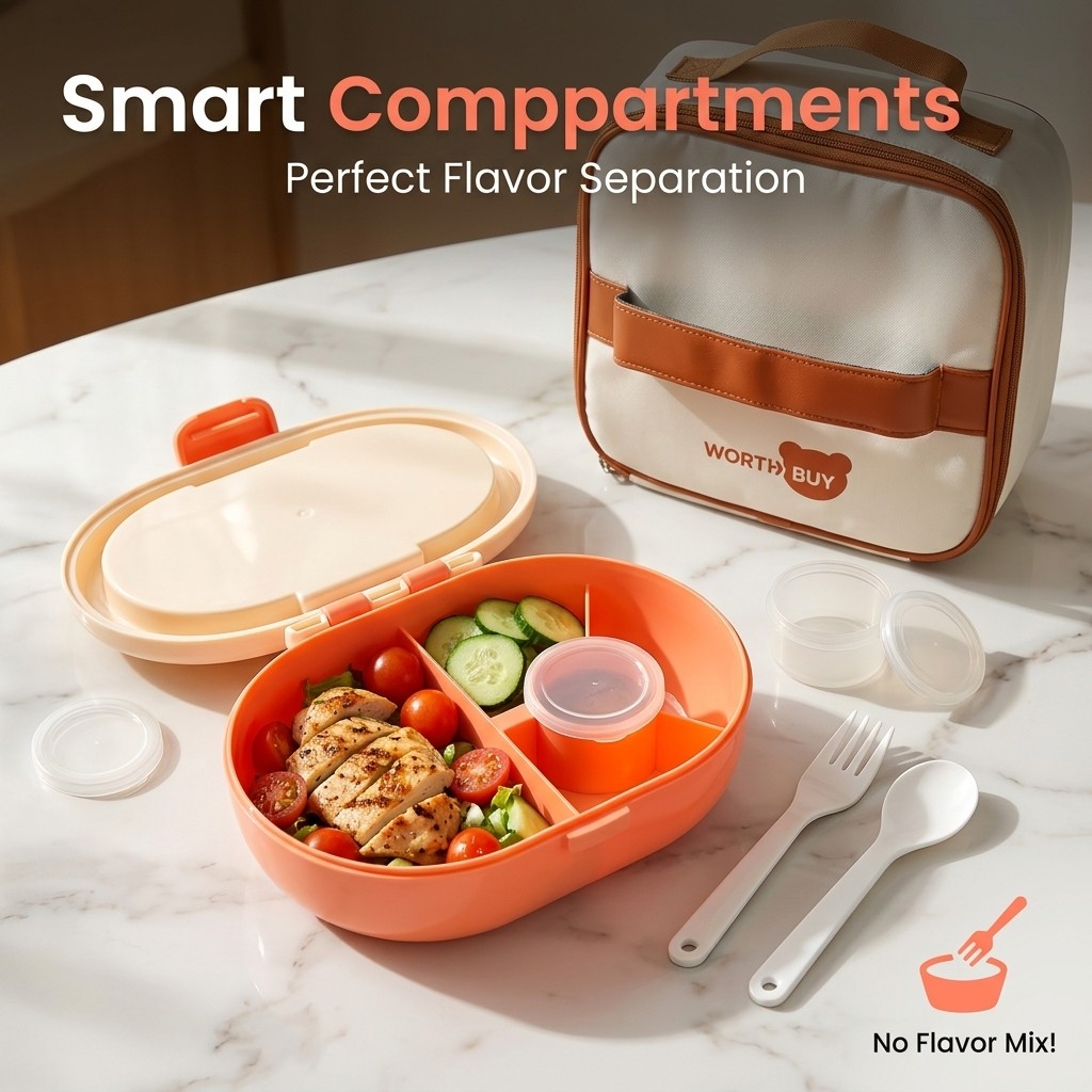 Kotak Makan Bento Plastik deng - Meal Prep Or Prep Meal ulasan dan harga